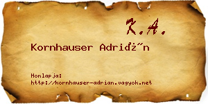 Kornhauser Adrián névjegykártya
